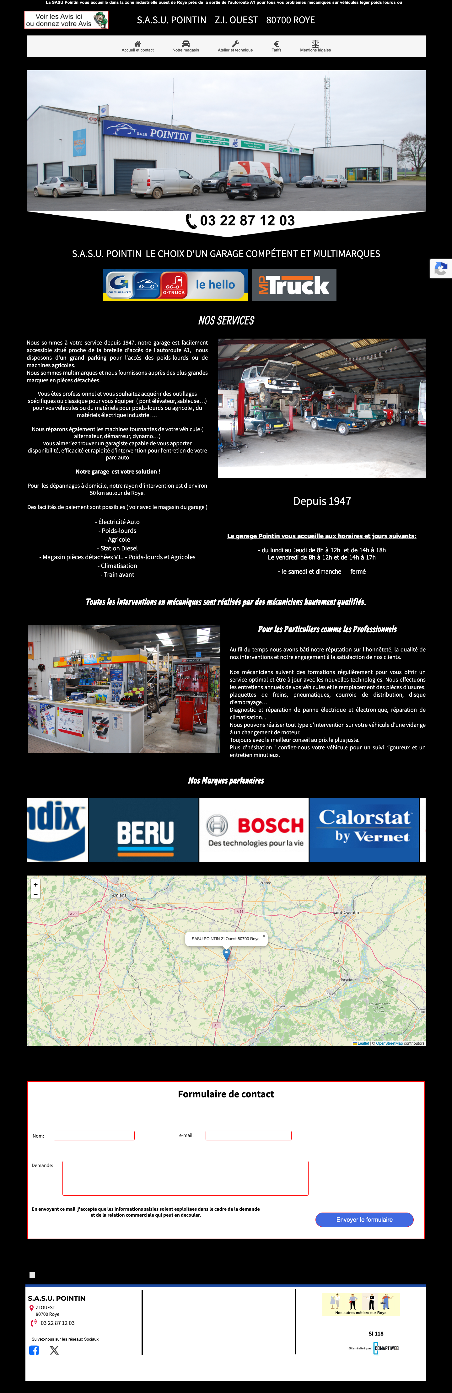 Le site actuel de SASU Pointin