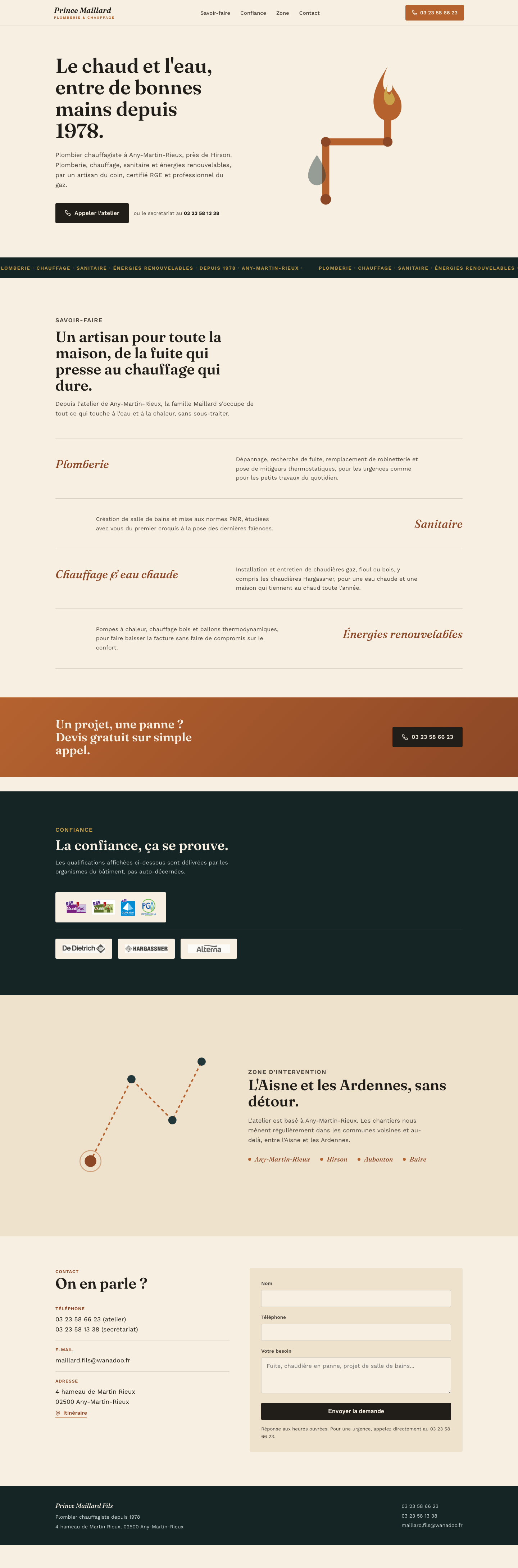 Le site de SARL Prince Maillard Fils